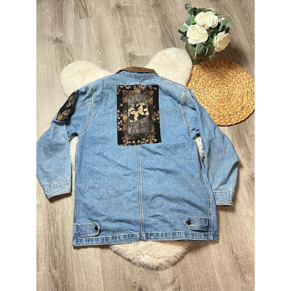 vintage arrietty patched denim jean jacket limited edition size small